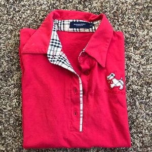 Burberry London red polo